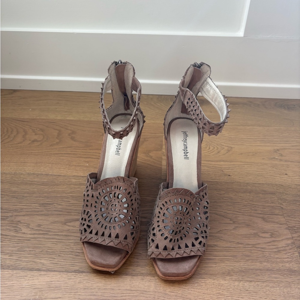Jeffrey Campbell Brown Cutout Heels